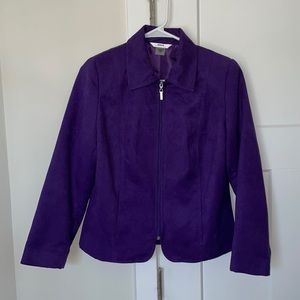 Alia purple suede blazer jacket